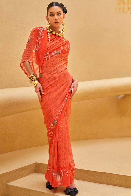 Elegant Quest Georgette Saree with Marvel Soft Finish