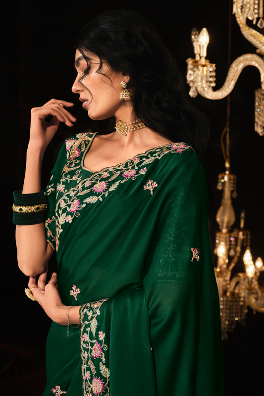 Banarasi Silk Saree with Elegant Weaving for Weddings