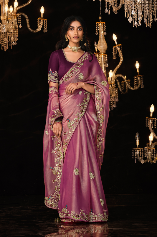 Banarasi Silk Saree with Elegant Weaving for Weddings