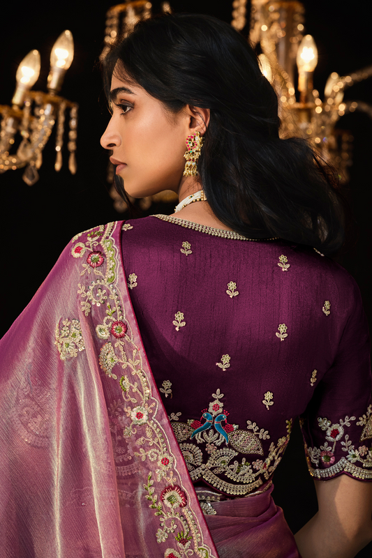 Banarasi Silk Saree with Elegant Weaving for Weddings