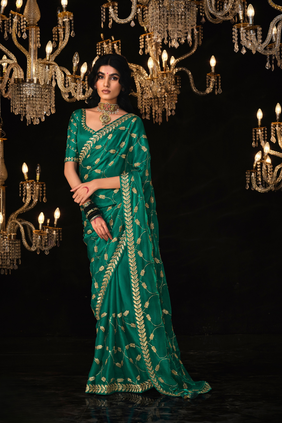 Banarasi Silk Saree with Elegant Weaving for Weddings