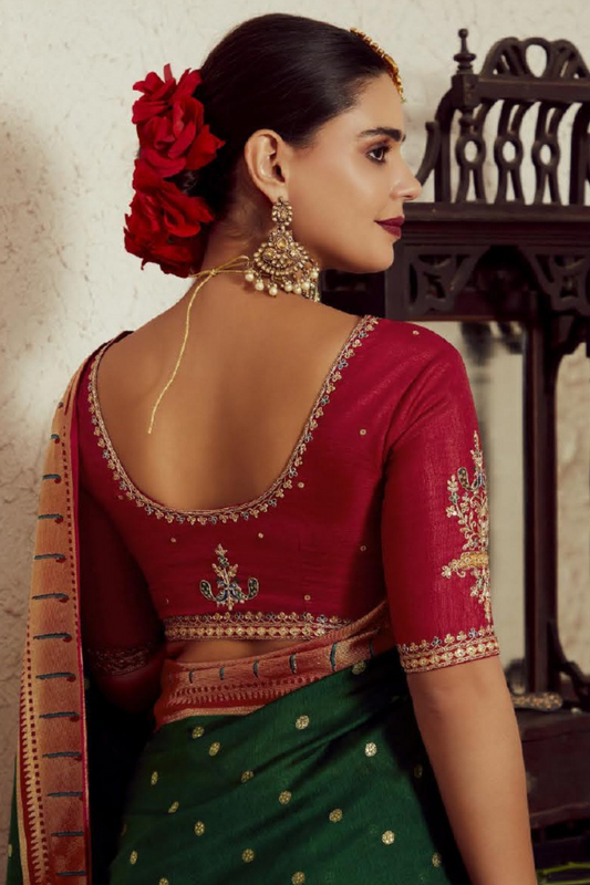 Elegant Soft Brasso Saree with Premium Dhupian Silk Blouse