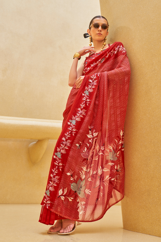 Elegant Quest Georgette Saree with Marvel Soft Finish