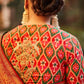 Parchment White Woven Banarasi Patola Silk Saree with Embroidered Blouse