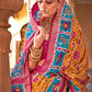 Atomic Orange Printed Patola Silk Saree