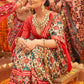 White & Red Patola Printed Sik Saree