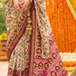 White & Brown Patola Printed Sik Saree