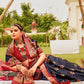Berry Blue Printed Patola Designer Silk Saree