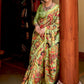 Avocado Green Kalamkari Printed Soft Silk Saree : Top Pick