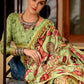 Avocado Green Kalamkari Printed Soft Silk Saree : Top Pick