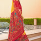 Yellow & Red Paithani Printed Silk Saree