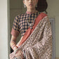 Alabaster White Printed Designer Silk Saree