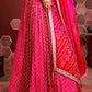 Magenta Pink Chinon Silk Lehenga Choli with Sequins & Mirror work