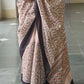 Alabaster White Printed Designer Silk Saree