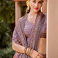 Asparagus Green Designer Printed Silk Saree