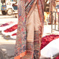 Amber Orange Madhubani Digital Printed Silk Saree