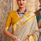 Saffron Yellow Designer Patola Silk Saree with Zari Border & Stone work(Pre-Order)