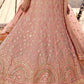 Salmon Pink Organza Lehenga Choli with Thread, Foli and Mirror work (Pre-Order)