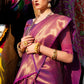 Wine Purple Handloom Weave Kanjivaram Silk Saree : Top Pick