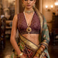 Lehenga Choli de seda de diseñador en color púrpura y rosa, lista para usar, con brillo y trabajo de espejo Aari