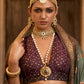 Lehenga Choli de seda de diseñador en color púrpura y rosa, lista para usar, con brillo y trabajo de espejo Aari