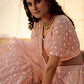 Salmon Pink Organza Lehenga Choli with Thread, Foli and Mirror work (Pre-Order)