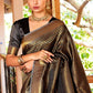 Raven Black Woven Kanjivaram Saree:Limited Edition