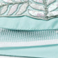 Turquoise Blue Organza Lehenga Choli with Sequins & Zarkan Embroidery work
