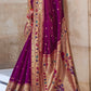 Sangria Purple Paithani Silk Saree