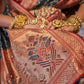 Admiral Blue Banarasi Jacquard Silk Saree with Swarvoski work