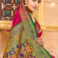 Ruby Pink Woven Paithani Silk Saree