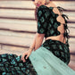 Black & Green Designer Lehenga Choli with Sequins work