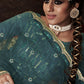 Cyprus Green Designer Soft Net Sharara Suit with Sequin work