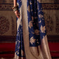 Berry Blue Meenakari Weaving Dola Silk Saree