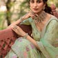 Pastel Green Organza Lehenga Choli with Dori, Thread & Zarkan work