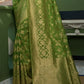 Apple Green Zari Woven Organza Silk Saree
