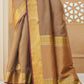Walnut Brown Zari Woven Kanjivaram Silk Saree
