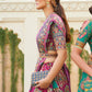 Pink-Purple Designer Silk Ready to Wear Lehenga Choli With Sparkle & Mirror Work