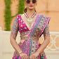Pink-Purple Designer Silk Ready to Wear Lehenga Choli With Sparkle & Mirror Work