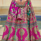 Pink-Purple Designer Silk Ready to Wear Lehenga Choli With Sparkle & Mirror Work