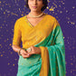 Green & Yellow Printed Paithani Silk Saree with Embroidered Blouse