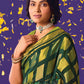 Shades Of Green Printed Paithani Silk Saree with Embroidered Blouse