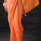 Sunrise Orange Bandhani Print Soft Silk Saree with Contrast Blouse