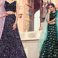 Black & Green Designer Lehenga Choli with Sequins work