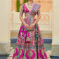 Pink-Purple Designer Silk Ready to Wear Lehenga Choli With Sparkle & Mirror Work