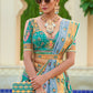 Turquoise Blue Ready to Wear Designer Silk Lehenga Choli with Sparkle & Mirror work