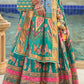 Turquoise Blue Ready to Wear Designer Silk Lehenga Choli with Sparkle & Mirror work