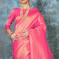 Hot Pink Handloom Weave Kanjivaram Silk Saree: Special Wedding Edition