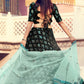 Black & Green Designer Lehenga Choli with Sequins work