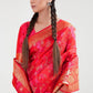 Ruby Pink Zari Woven Banarasi Silk Saree